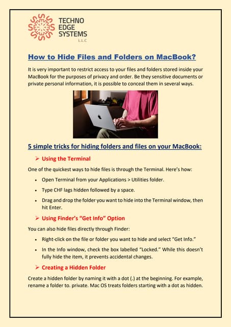 How to Hide Files and Folders on MacBook? | PDF