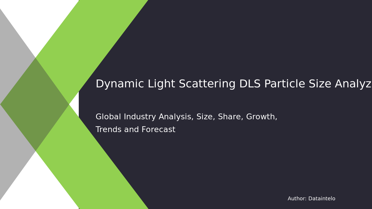 Dynamic Light Scattering DLS Particle Size Analyzer Sales Market Report | Global Forecast From 2025 To 2033