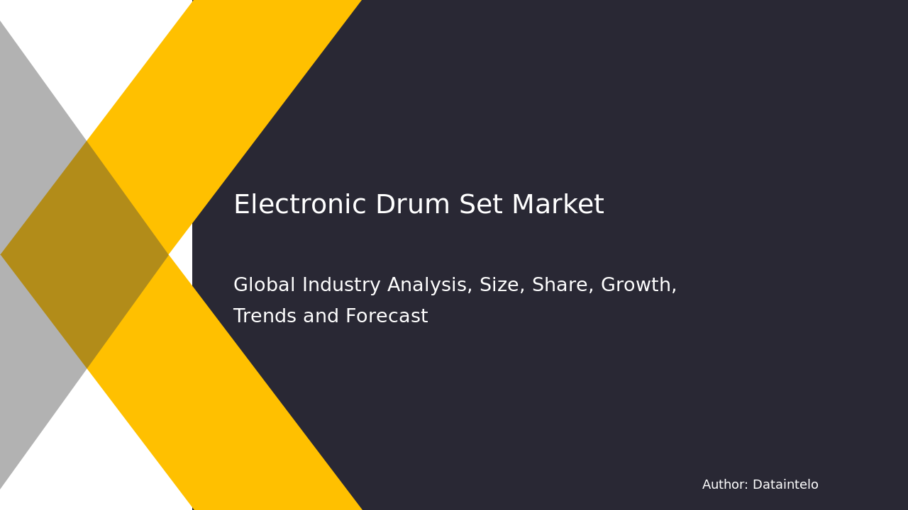 Electronic Drum Set Market Report | Global Forecast From 2025 To 2033