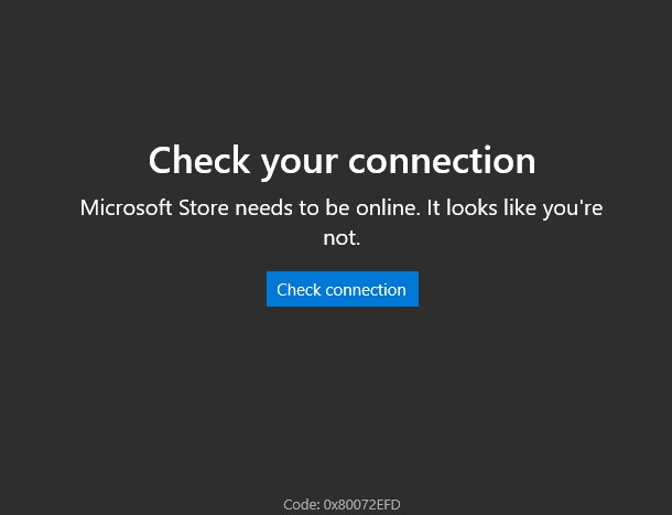 Solutions to fix Windows Update Error Code 0x80072EFD