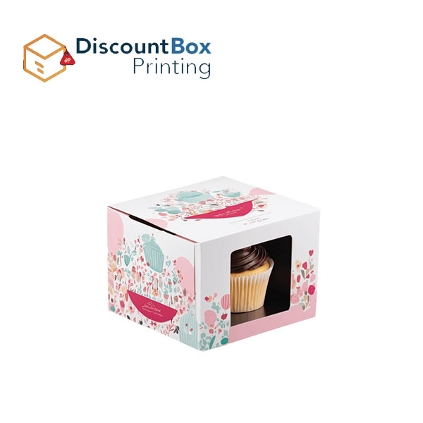 Custom Printed Cupcake Packaging Boxes at Wholesale
