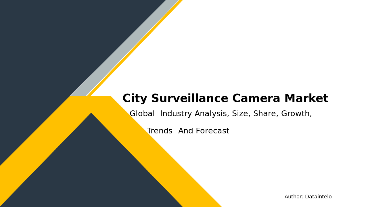 City Surveillance Camera Market Report | Global Forecast From 2025 To 2033