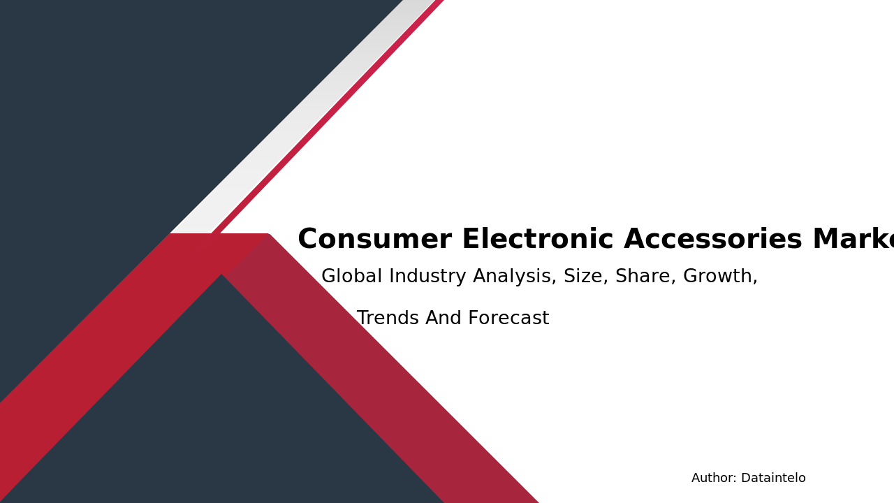 Consumer Electronic Accessories Market Report | Global Forecast From 2025 To 2033
