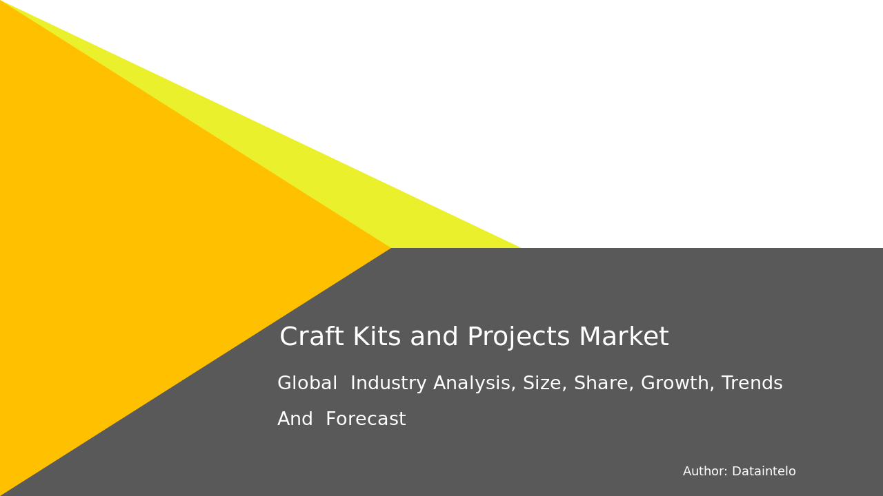 Craft Kits and Projects Market Report | Global Forecast From 2025 To 2033