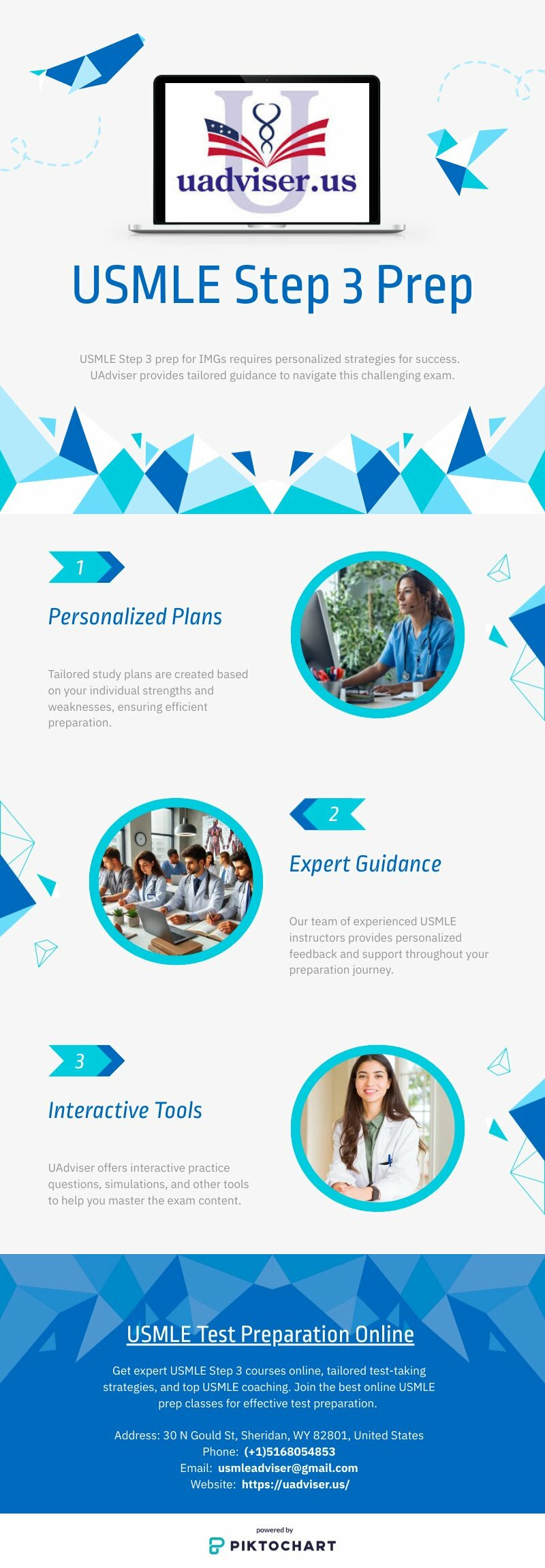 USMLE Test Preparation Online | Piktochart Visual Editor