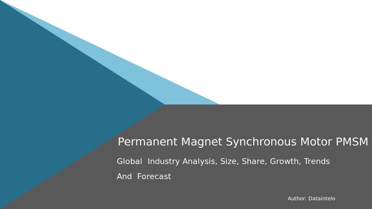 Permanent Magnet Synchronous Motor (PMSM) Market Report | Global Forecast From 2025 To 2033