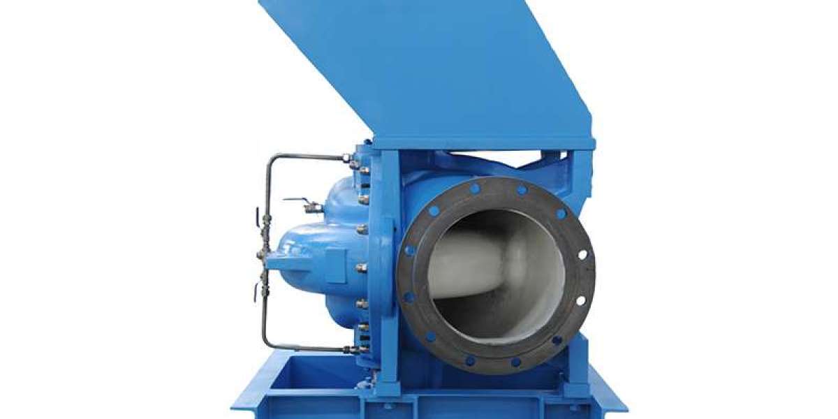 What is the impact of media containing acrobatic particles on the axial split case pump solution?