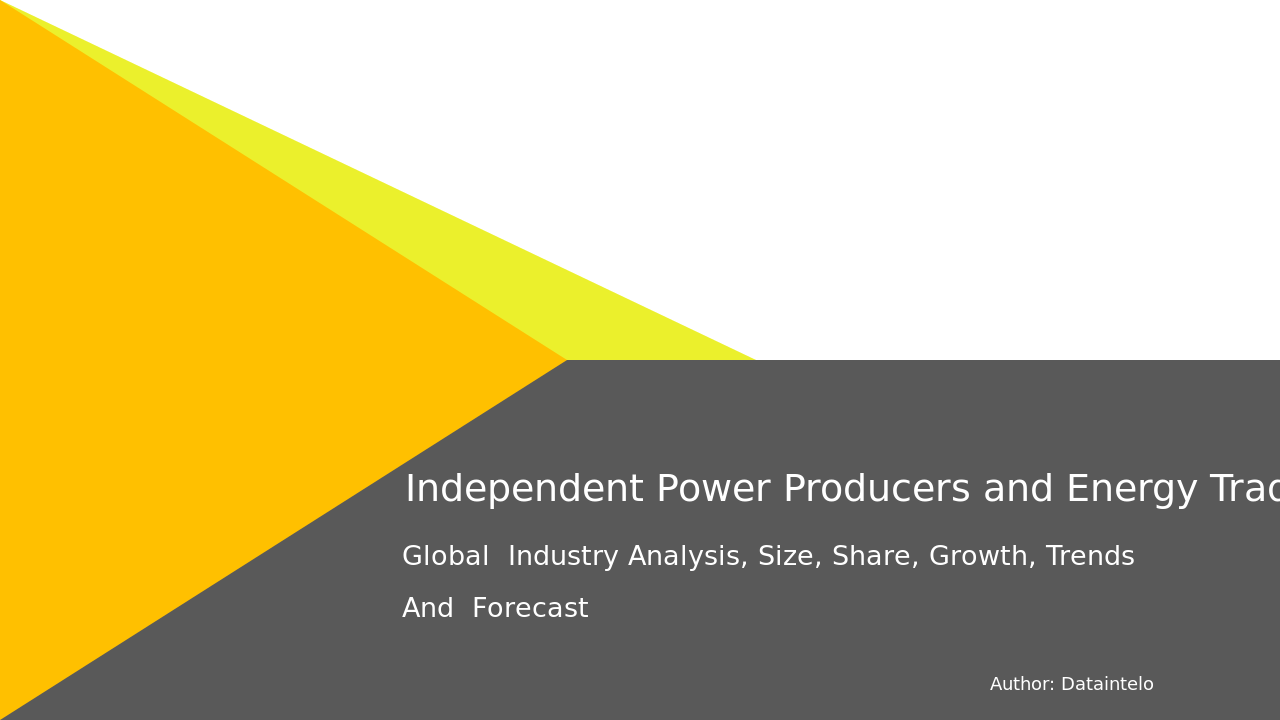 Independent Power Producers and Energy Traders (IPP) Market Report | Global Forecast From 2025 To 2033