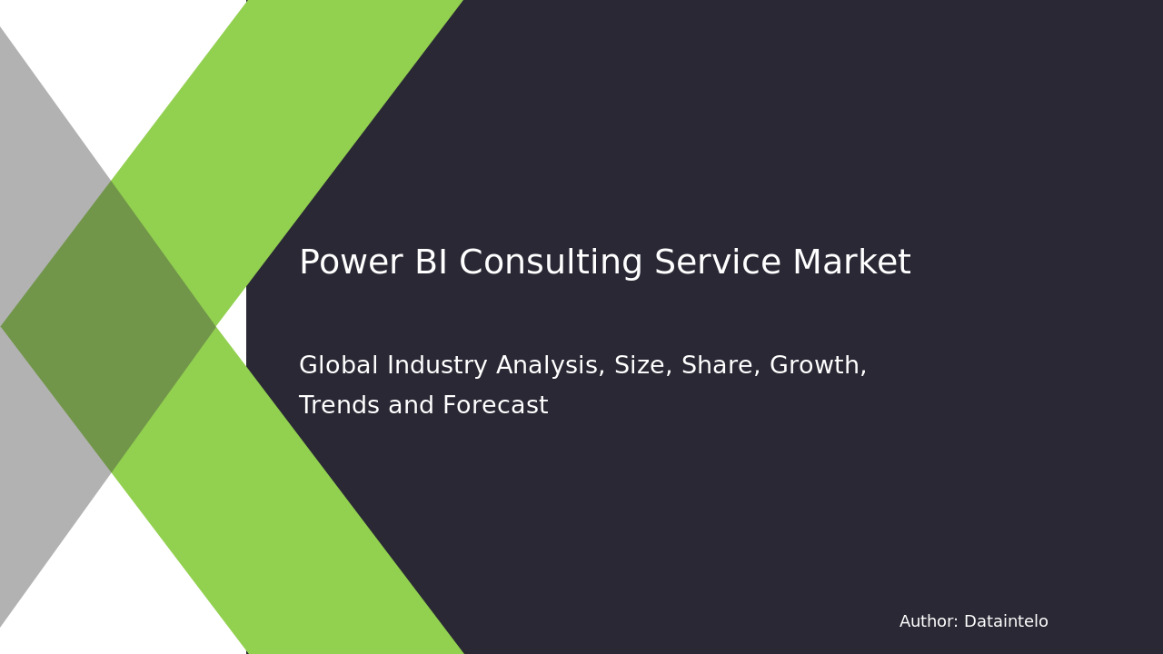 Power BI Consulting Service Market Report | Global Forecast From 2025 To 2033