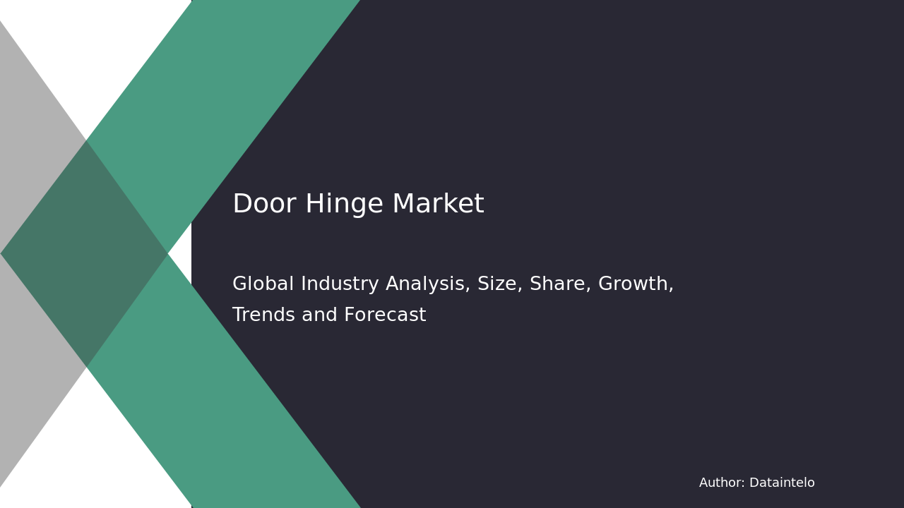 Door Hinge Market Report | Global Forecast From 2025 To 2033