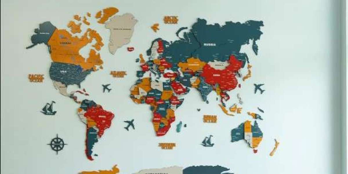 How to Create a Statement Wall with Wooden World Map Art — Tips from Interior Designers
