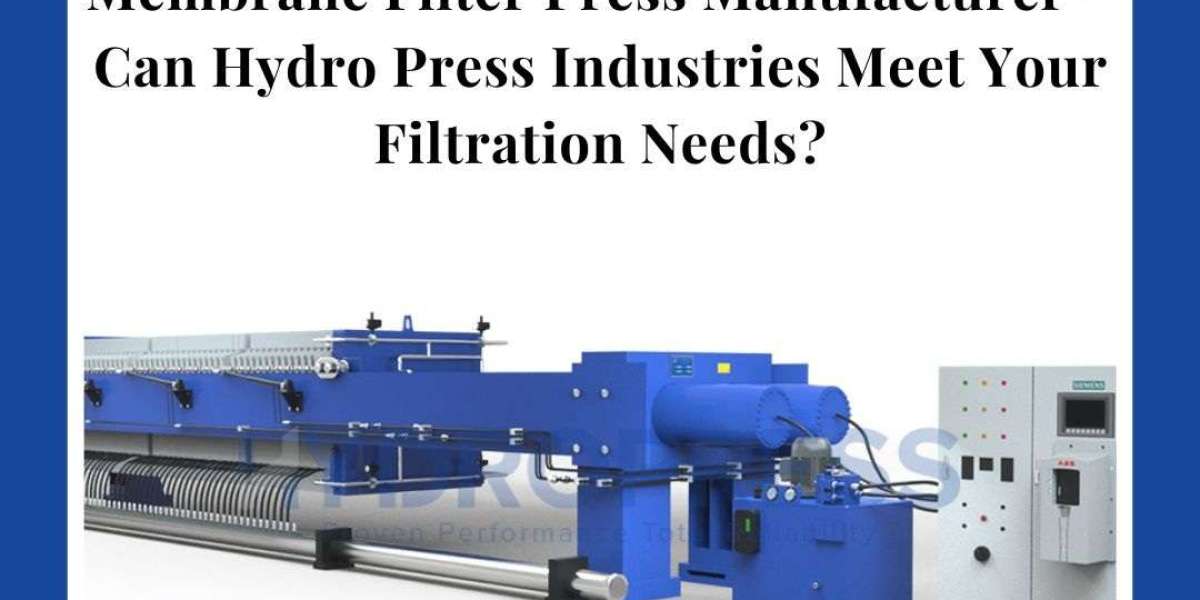 Membrane Filter Press Manufacturer – Can Hydro Press Industries Meet Your Filtration Needs?
