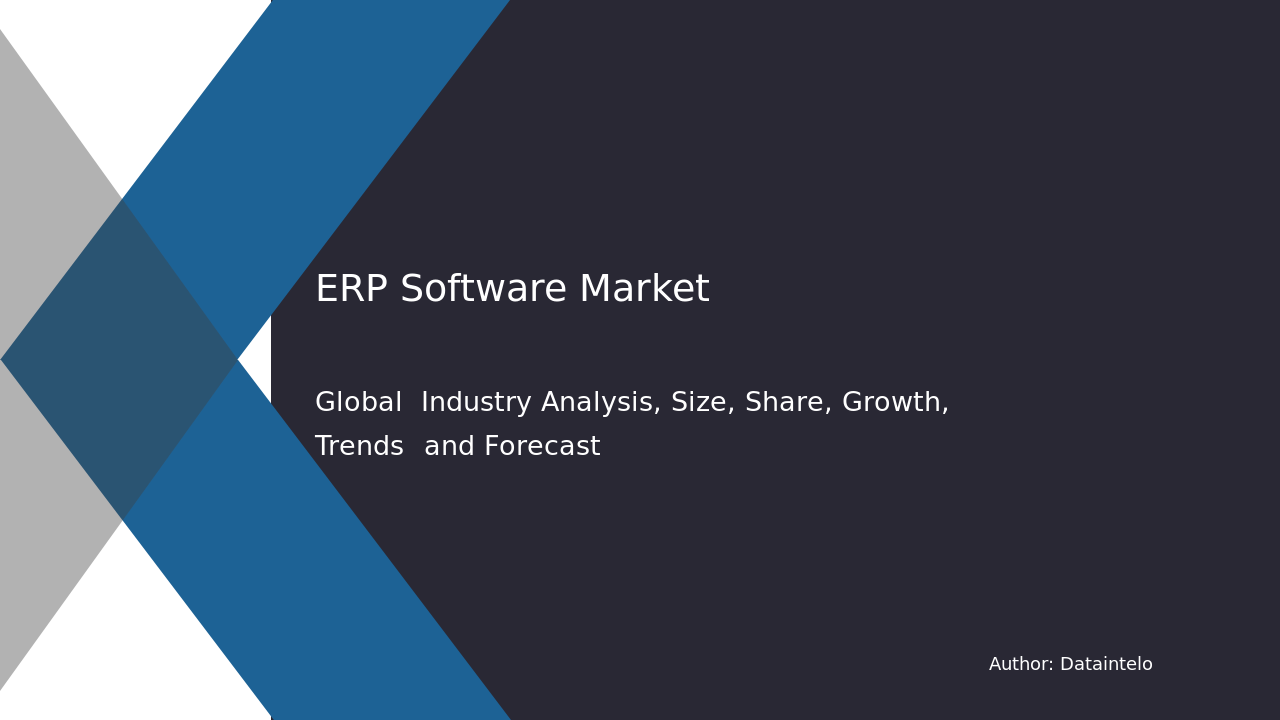 ERP Software Market Report | Global Forecast From 2025 To 2033