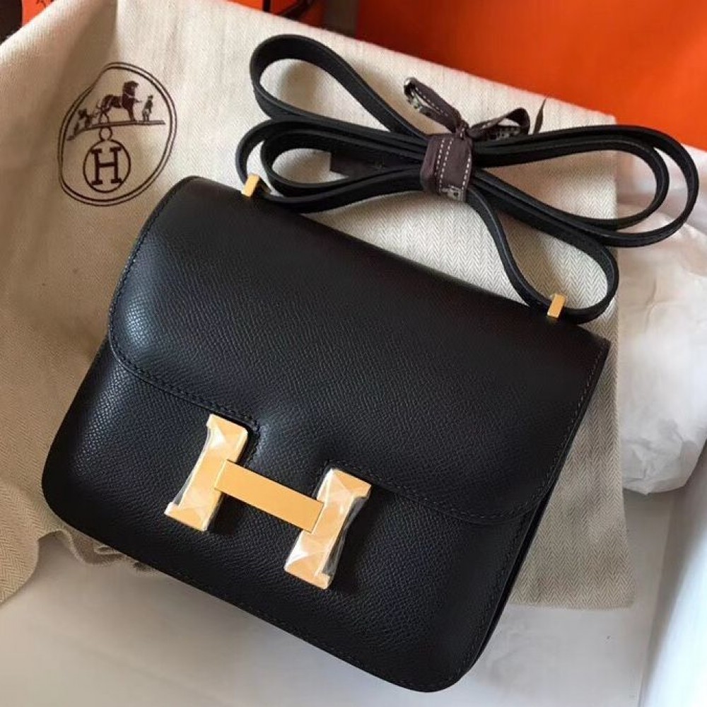 High Quality Replica Hermes Constance 18 Handmade Bag In Black Epsom Leather $ 479 USD