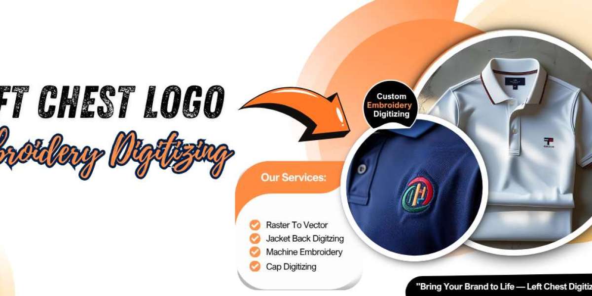 Left Chest Logo Digitizing USA