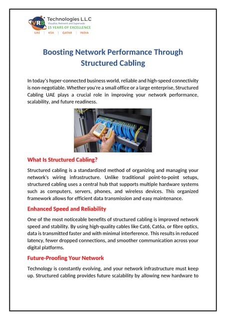 Boosting Network Performance Through Structured Cabling | PDF