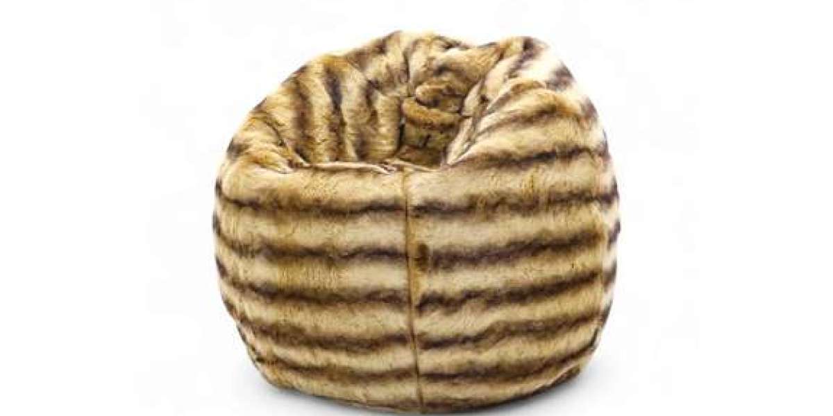 Relax in Elegance with the Double Shade Fur Bean Bag Chair