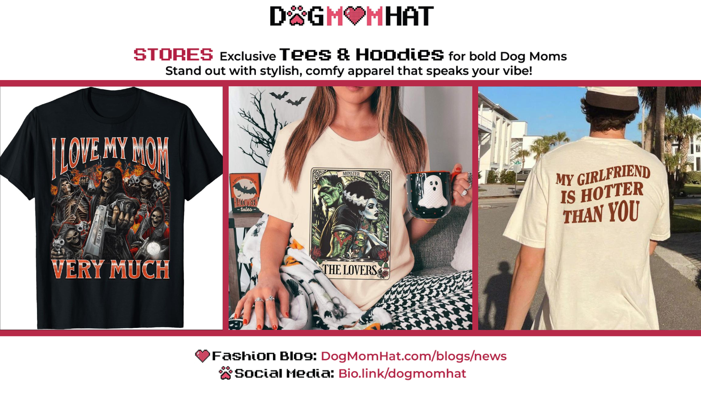 8 Graphic Tees from DogMomHat Celebrating Love, Lust & Loud Families