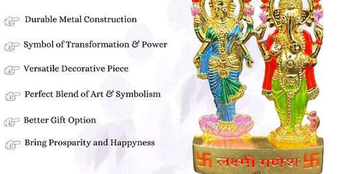 Laxmi Ganesh Metal Idol – Bring Prosperity and Wisdom into Your Home