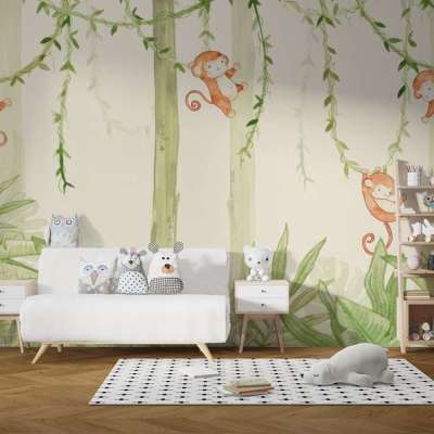 Swinging Monkey Wallpaper Mural Profile Picture