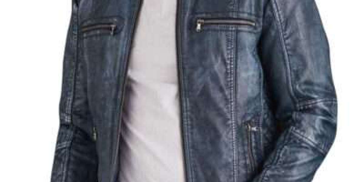 stylish men’s blue leather jackets