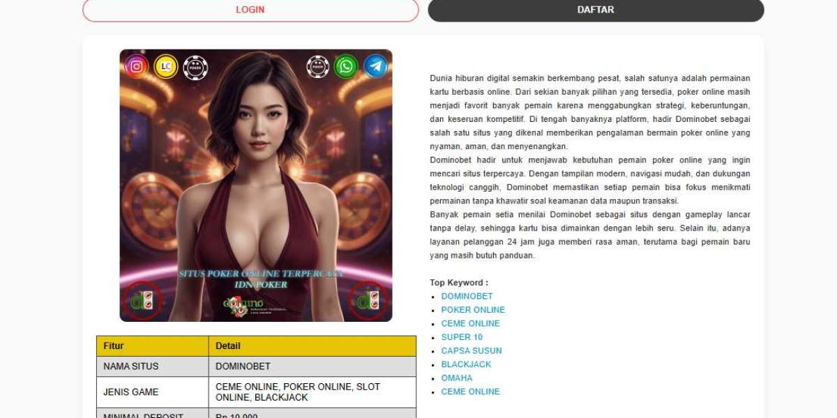 Dominobet: Trusted Poker Online Terpercaya for Real Wins and Fair Play