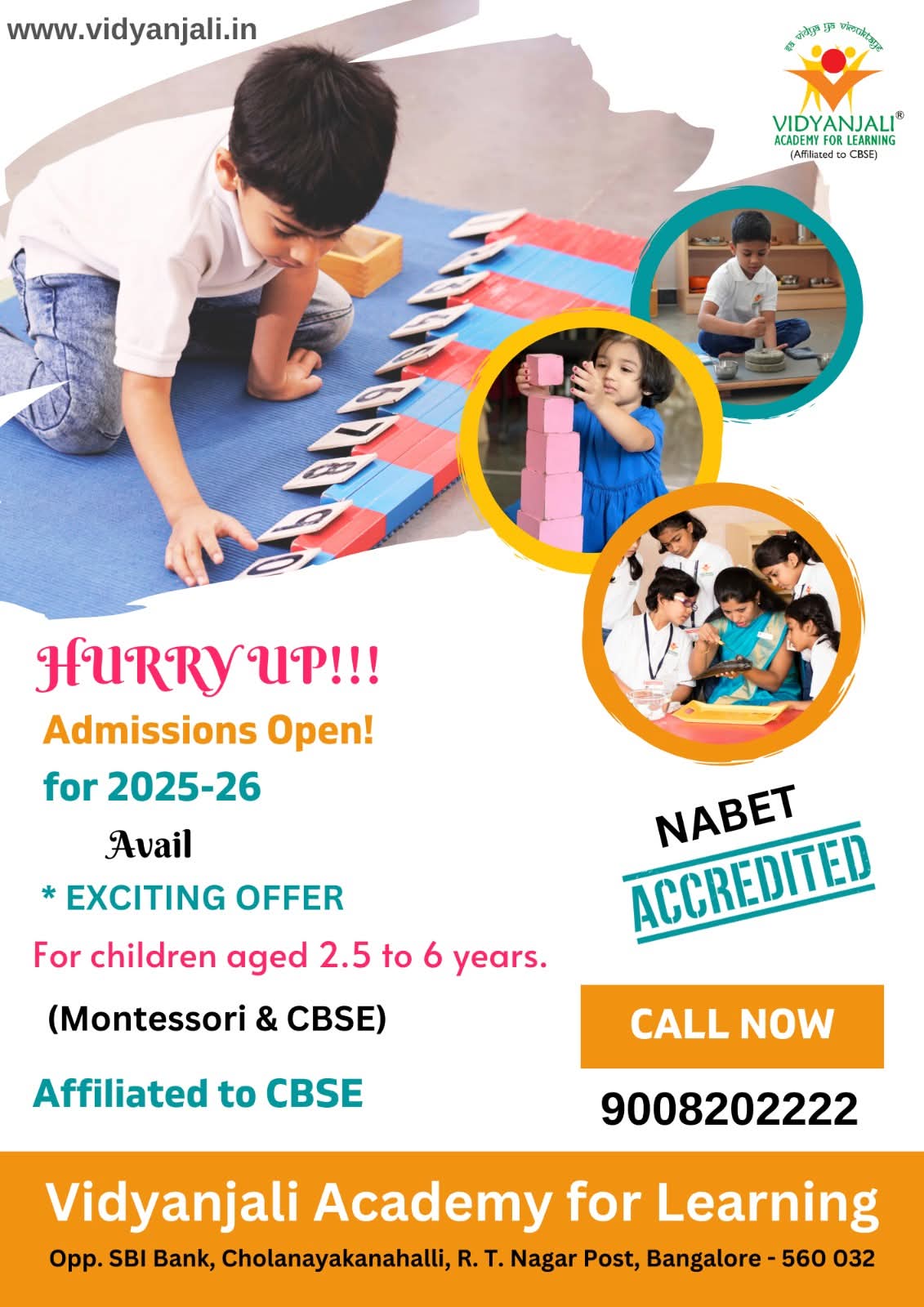 Vidyanjali | Best Montessori School in RT Nagar, Bangalore - Nurturing Young Minds